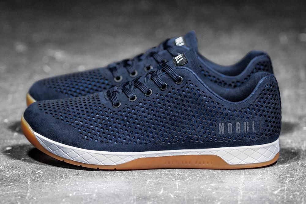 NOBULL Men's Suede Training Shoes - Navy - Ireland (0946CFDUE)